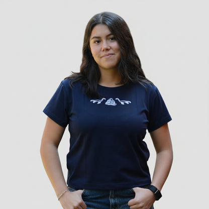 T-Shirt Bordado Nessie/Rocas Mujer Slim Fit